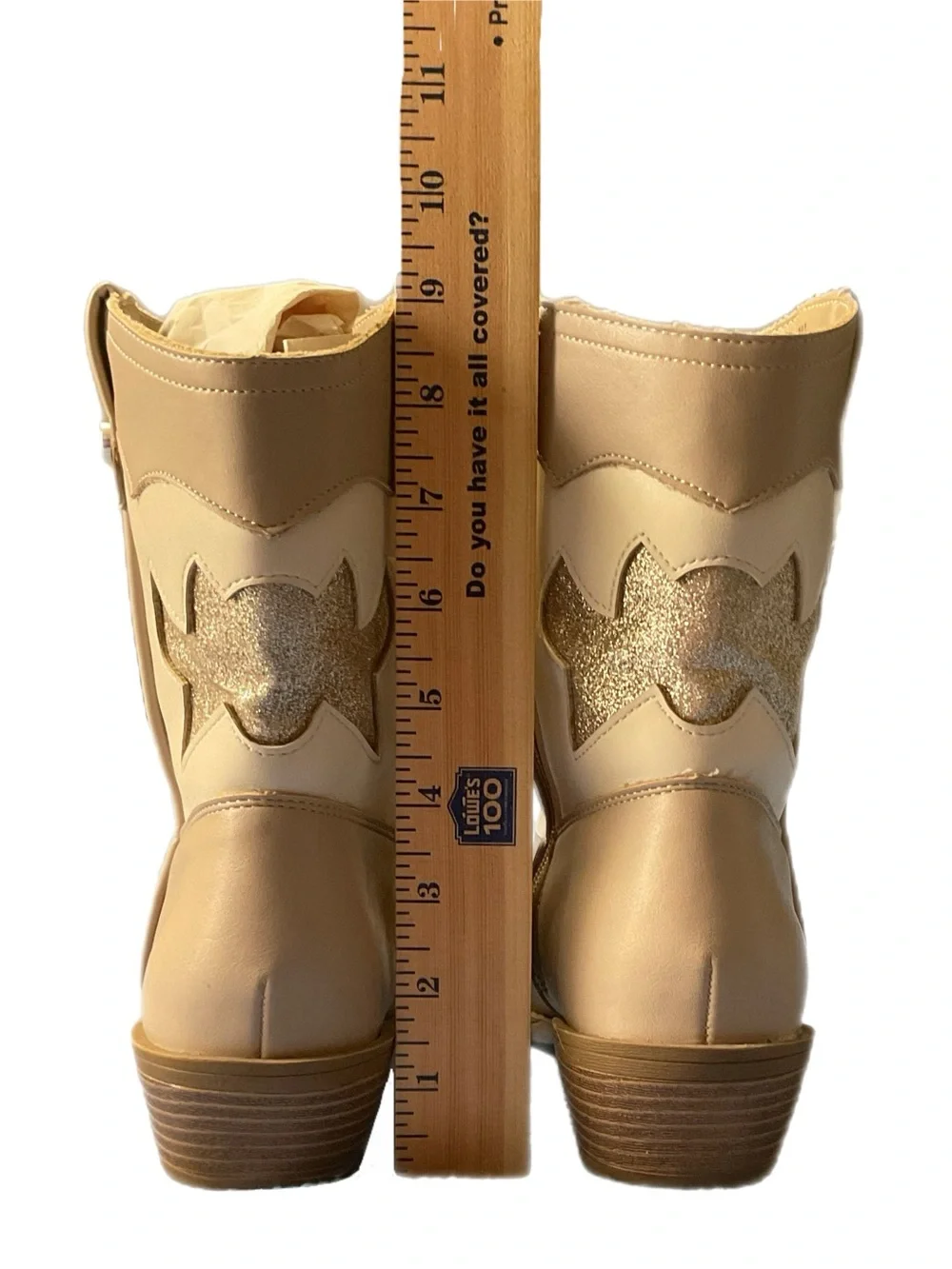 Jessica Simpson Big Girls Sz 5 Western Cowgirl Boot Side Zip Block Heel JES775FF